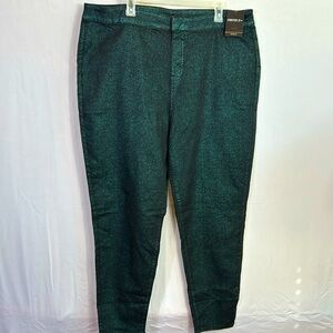 Forever 21 Sparkle Teal and Black Pants Size 3X stretchy no zip New with Tags